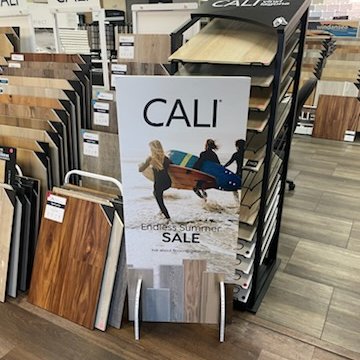 Cali flooring product display in Las Vegas