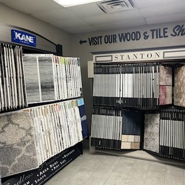 Flooring Showroom with flooring displays